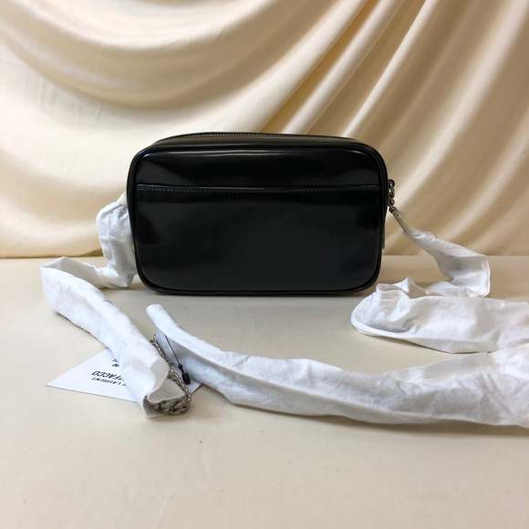 YVES SAINT LAURENT YSL Black Patent Lou Mini Camera Bag Sku# 63865 - Picture 3 of 10